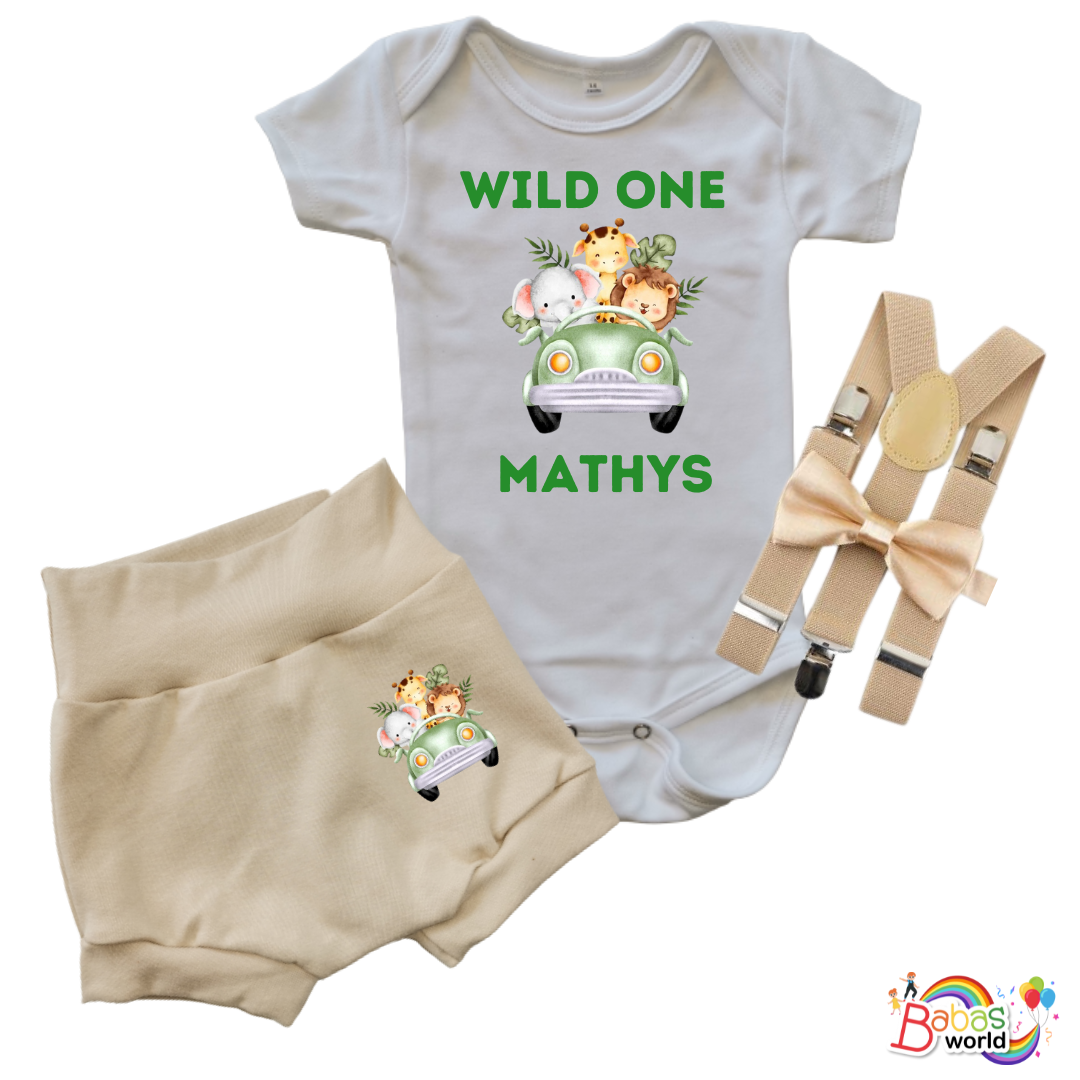Wild One Birthday Outfit Beige