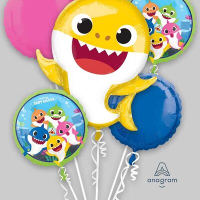 Baby Shark Giant 5 Piece Foil Balloon Bouquet