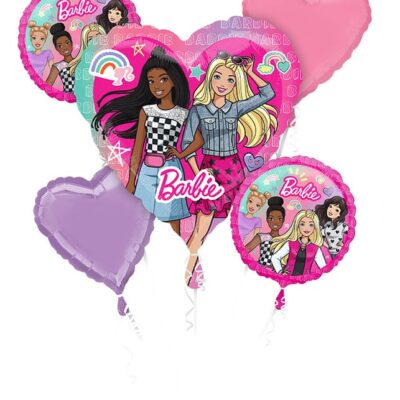 Barbie Giant 5 Piece Foil Balloon Bouquet