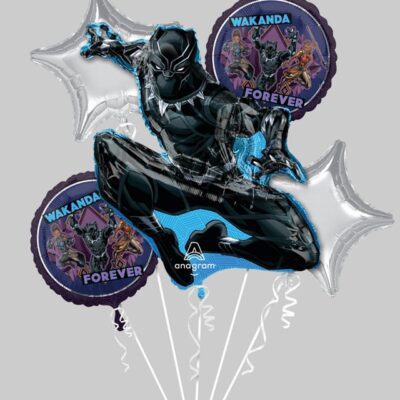 Black Panther Giant 5 Piece Foil Balloon Bouquet