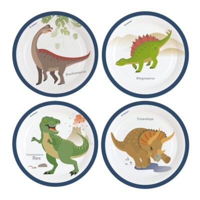 Dinosaur Paper Plates (8) 23cm
