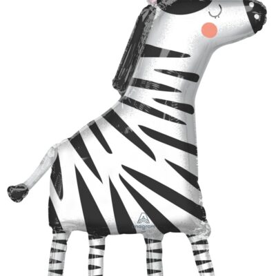 Jungle Zebra Giant Shaped Foil Balloon