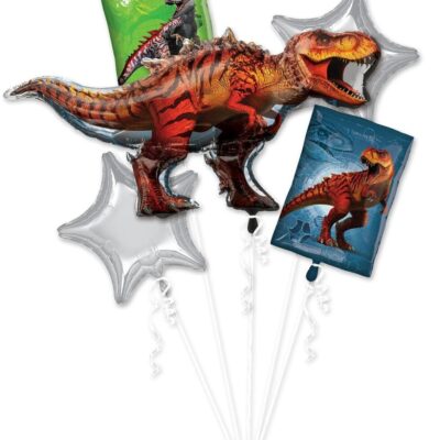 Jurassic World Giant 5 Piece Foil Balloon Bouquet