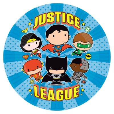 Justice League Paper Plates (8) 23cm