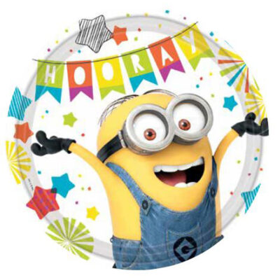 Minions Paper Plates (8) 23cm
