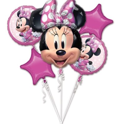 Minnie Mouse Giant 5 Piece Foil Balloon Bouquet