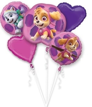 Paw Patrol Skye & Everest Giant 5 Piece Foil Balloon Bouquet