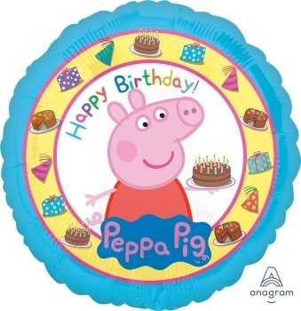 Peppa Pig 45cm (18 Inch) Standard Foil Balloon -Happy Birthday
