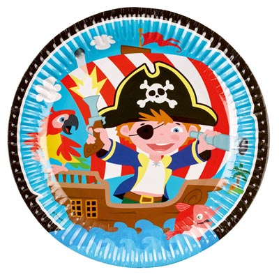 Pirate Paper Plates (8) 23cm