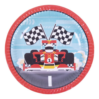 Racing Car Paper Plates (8) 23cm