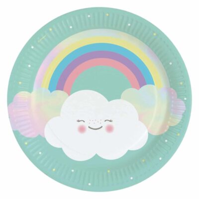 Rainbow Paper Plates (8) 23cm