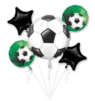 Soccer Giant 5 Piece Foil Balloon Bouquet