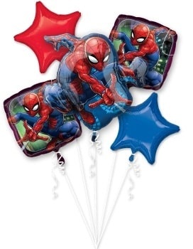 Spiderman Giant 5 Piece Foil Balloon Bouquet