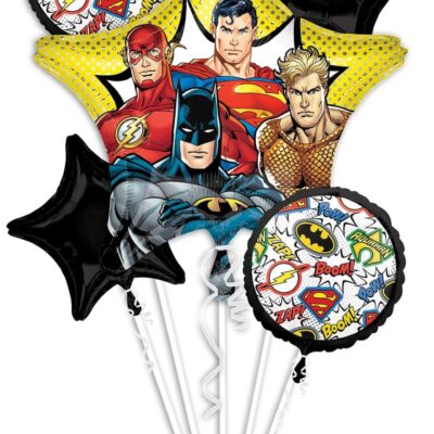 Justice League Giant 5 Piece Foil Balloon Bouquet